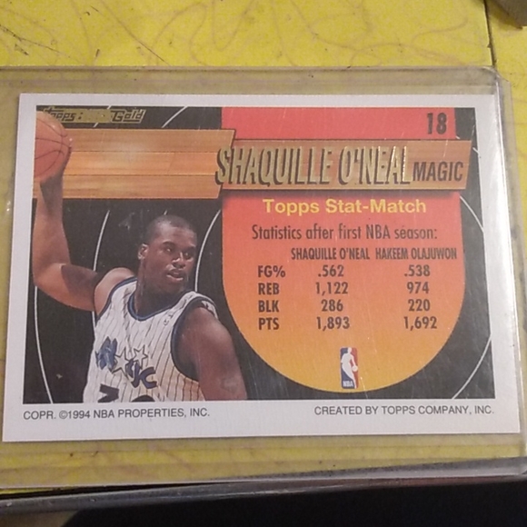 1994 Shaq Topps black gold - Picture 2 of 2